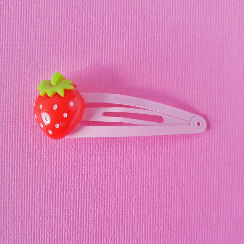 Cute Strawberry Hair Clip Pastel Kawaii Ichigo Strawberry Etsy Canada