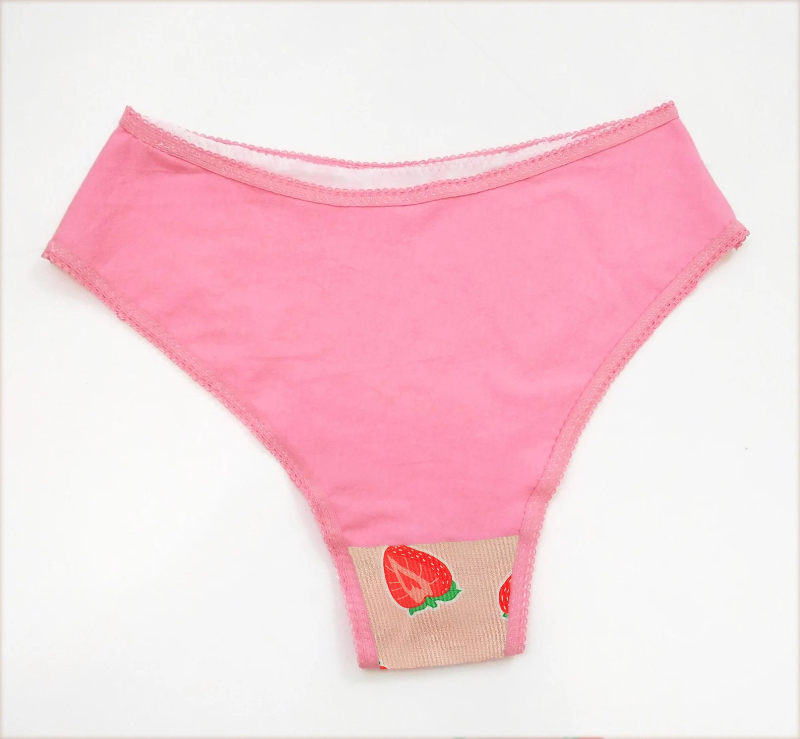Strawberry Panties- Strawberry Pink Print Underwear for