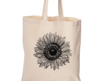Sunflower Tote Bag for Women Flower Bag Grocery Reusable Bag Birthday Gift for Her Garden Bag Floral
