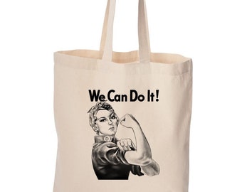 Rosie tote bag, cute bag, grocery bag, reusable bag, market bag, cotton bag, beach bag, Christmas gift, Birthday gift, cute bag