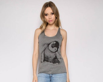 Womens Tank Top, Penguin Shirt, Cute Shirt, Funny Shirt, Animal Tank Top, Birthday Gift, Summer Shirt, Beach Shirt, Vacay Shirt, Gift Idea