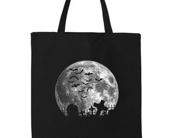 Halloween tote bag, cute bag, grocery bag, reusable bag, market bag, cotton bag, beach bag, Sugar Skull, screen print, Gothic, Candy Bag