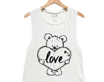 Teddy Bear Shirt, Valentine Shirt, Valentine Gift, Gift for Her, Girlfriend, Bear Shirt, Funny Shirt. Love Shirt, Heart Shirt, Cute Shirt