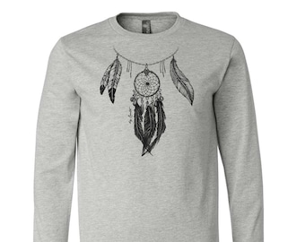 Dreamcatcher Shirt, Long Sleeve Tshirt, Nature Shirt, Outdoor Shirt, Christmas Tshirt, Funny Shirt, Birthday Gift, Graphic Tee, Mens Tshirt