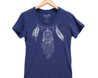 Dreamcatcher Shirt, Womens Junior Shirt, Tribal Print, Screen Print , Summer Shirt, Vacay Shirt, Gift for Women, Graphic Tee, Cute Shirt