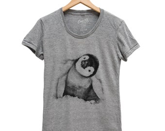 Womens Junior Tshirt, Penguin Shirt, Cute Shirt, Funny Shirt, Animal Tshirt, Birthday Gift, Summer Shirt, Beach Shirt, Vacay Shirt