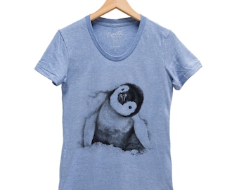 Womens Junior Tshirt, Penguin Shirt, Cute Shirt, Funny Shirt, Animal Tshirt, Birthday Gift, Summer Shirt, Beach Shirt, Vacay Shirt