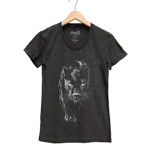 Panther Shirt, Womens Junior Tshirt, Screen Print, Tri-Blend Shirt, Short Sleeve Tshirt, Animal Print Tee, Graphic Tee, Cute Animal