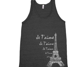 Eiffel Tower Shirt, Vacation Tank Top, Mens Tank Top, Summer Shirt, Landmark Shirt, Home Shirt, France Tank Top, Graphic Tee, Womens Top