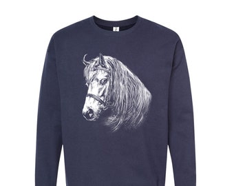 Horse Sweatshirt for Men, Animal Shirt for Women, Fleece Winter Sweatshirt, Gift for Men, Graphic Tee, Gift for Women, Nature Shirt