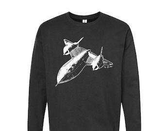SR 71 Sweatshirt, Blackbird Sweatshirt, Unisex Fleece Crewneck Sweatshirt, SR71 Shirt, Military Shirt, Birthday Gift, Funny Tshirt
