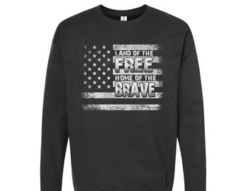 American Flag Sweatshirt, USA Sweatshirt, Unisex Fleece Crewneck Sweatshirt, 4th of July Shirt, Birthday Gift, Funny Tshirt