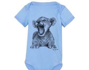 Lion Cub One Piece, Baby Shirt, Screen Print, Baby Boy, Baby Girl, Baby Shower, Graphic Tee, Children Shirt