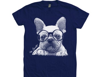 French Bulldog Tshirt, Womens Junior Tshirt, Dog Tshirt, Dog Lover Gift, Puppy Shirt, Frenchie Shirt, Animal Tshirt