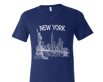 Mens Tshirt, New York Tshirt, NYC T-shirt, Home Tshirt, StateT-shirt, Unisex T-shirt, Shirt for Women, Graphic Tee, Vneck Tshirt