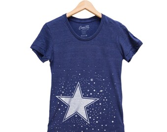 Star Junior Shirt for Women Gift for Mom Shirt with Star Space T-shirt Triblend Graphic Shirt Space T Shirt for Girl Birthday Gift for Women