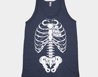 Halloween Shirt - Skeleton Tank Top - Gothic Women Tank Top - Unisex Tank Top - Mens Tank Top - Halloween Costume - Funny Halloween