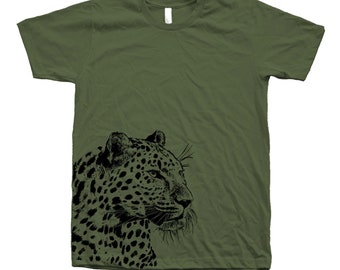 Tshirt Men, Leopard Tshirt, Mens Tshirt, Animal T-shirt, Unisex Tshirt, Cat Tshirt, Leopard Shirt, Nature Shirt, Women T shirt