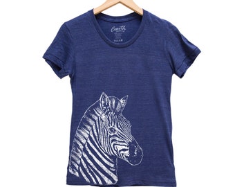 Zebra Shirt, Women Junior T-shirt, Animal Print Shirt, Graphic Tee, Cute Animal Print, Gift for Women, White T-shirt, Black T-shirt