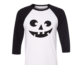 Halloween Shirts for Men Jack O Lantern Shirt Mens Halloween Shirt Pumpkin Cute Halloween Party Tshirt Baseball Raglan Shirt Gift for Him