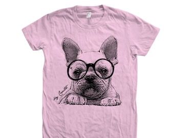 French Bulldog Tshirt, Womens Junior Tshirt, Dog Tshirt, Dog Lover Gift, Puppy Shirt, Frenchie Shirt, Animal Tshirt