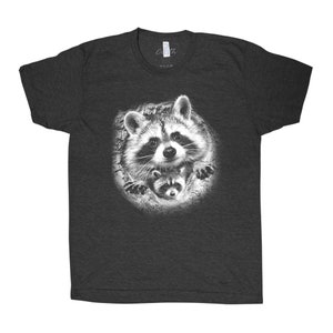 Raccoon T-shirt, Men T shirt, Graphic Tee, Animal Print, Gift for Men, Dad Gift, Screen Print, Short Sleeve Tshirt, T-shirt for Women