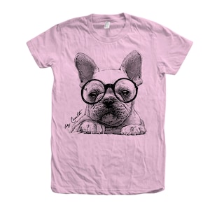 T-shirt bouledogue français, t-shirt junior femme, t-shirt pour chien, cadeau pour amoureux des chiens, chemise pour chiot, chemise Frenchie, t-shirt animal
