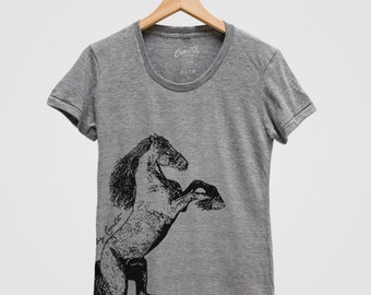 horse button down shirt
