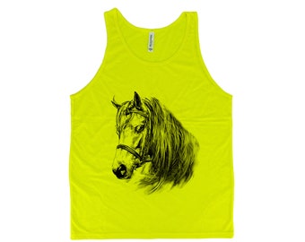 Mens Horse Tank Top - Screen Print Graphic Tank Top for Women - Western Rodeo Shirt