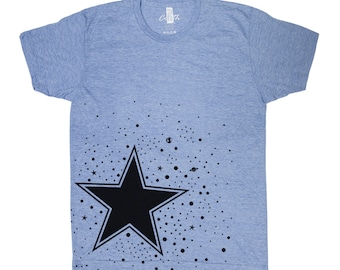 Star Shirt, Tshirt For Men, Men Graphic Tee, Tri-Blend Short Sleeve, Shirt for Women, Black Shirt, Space Shirt, Graphic Tee
