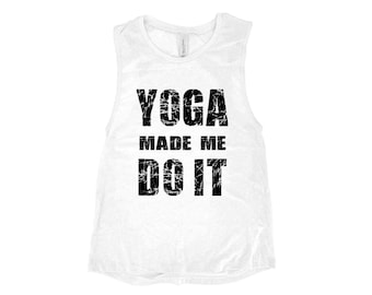 Womens Tank Top, Womens Clothing, Yoga Top, Workout Tank Top, Muscle Tee, Graphic Tee, Cute Tank Top, Yoga Gift