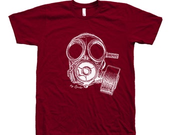 Vintage Gas Mask Graphic Tee: Steampunk Military Shirt - Etsy