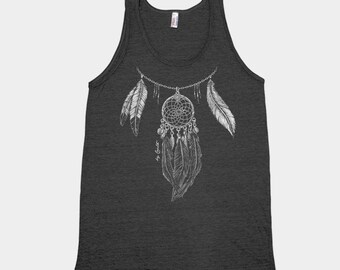 Dreamcatcher Tank - Unisex Tank Top - Tribal Print - Screen Print - Summer Shirt - Vacay Shirt - Gift for Women - Dream Catcher Shirt