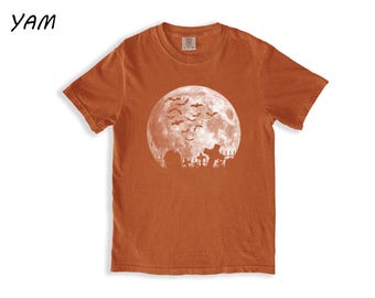 Comfort Colors Halloween Moon Shirt: Gothic Unisex Tee