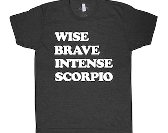 Zodiac Shirt, Mens Scorpio T-shirt, Short Sleeve, Graphic Tee, Birthday T-shirt, Zodiac Sign Tshirt, Shirt for Women, Birthday Sign Shirt