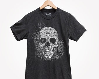 Halloween Shirt for Men Graphic Tee Skull Tshirt for Women Funny T Shirt Halloween Gift for Men Gothic T-shirt