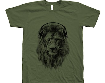 Lion T-shirt, Lion Tee, Men's Graphic Shirt, King of the Jungle Tee, Animal Lover Gift, Mens Clothing Lion Tshirt, Wildlife Lover Shirt