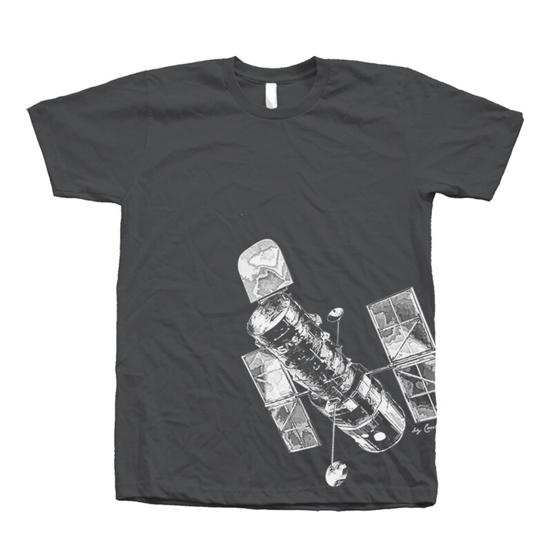 Hubble Telescope Tshirt for Men, Space Shirt for Women, Graphic T-shirt, NASA T Shirt, Gift for Dad, Gift for Teacher, Back to School Asphalt