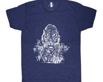 Tiger tshirt, Tiger Shirt, Animal Tshirt, Gift for Dad, Gift for Him, Funny Shirt, Screenprint, Graphic Tee, Birthday Gift, Christmas Gift