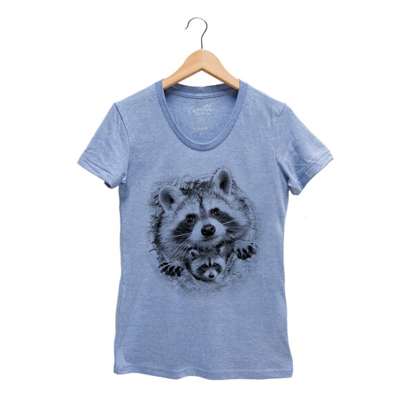 Raccoon T-Shirt. Cool Nature Raccoon Tee Raccoon T-Shirt. Cool Nature Raccoon Tee