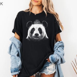 Maglietta Panda Bear Comfort Colors: stile retrò, cotone morbido