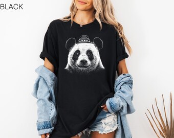 Panda Bear Comfort Colors® T shirt, Unisex T-shirt, Women's T-shirt, Animal Shirt, Bear T-shirt, Retro T-shirt, 100% Cotton