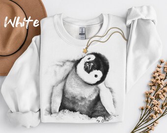 Penguin Sweatshirt: Unisex Fleece Crewneck, Nature Shirt