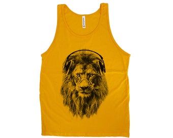 Men Tank Top, Lion Tank Top, Mens Shirt, Animal Shirt, Graphic Tee, Fathers Day, Animal Print, Cute T-shirt, Nature Shirt, Cat Lover