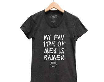 Womens Junior Tshirt, Ramen Shirt, Funny Shirt, Summer Shirt, Food Shirt, Cute Graphic Tee, Gift for Her, Birthday Gift, Christmas
