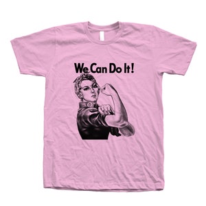 Rosie the Riveter Tshirt, Unisex Tshirt, Womens Shirt, Screen Print Shirt, Crew neck Tshirt, We Can Do It Tshirt, Birthday Gift