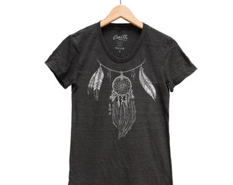 Dreamcatcher Shirt, Womens Junior Shirt, Tribal Print, Screen Print , Summer Shirt, Vacay Shirt, Gift for Women, Graphic Tee, Cute Shirt