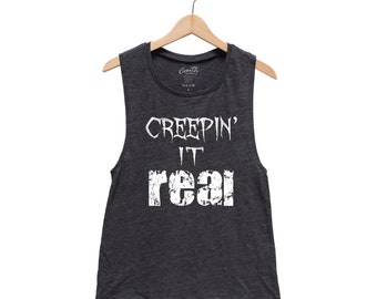 Halloween Shirt Tank Top for Women Gift for Halloween Racerback Tank Top with Saying Graphic Tee for Girl Gift for Women Funny Halloween