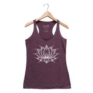 grey tank top with elephant and lotus flower grey tank top with elephant and lotus flower