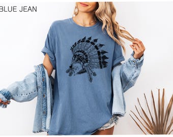Wolf Comfort Colors® T shirt, Unisex T-shirt, Women's T-shirt, Animal Shirt, Nature T-shirt, Retro T-shirt, 100% Cotton